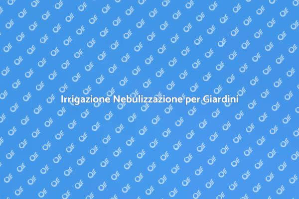 Innovazione Verde: Irrigazione Nebulizzata