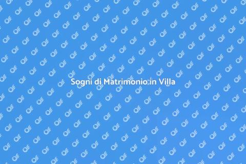 Matrimonio da Sogno in Villa Esterna