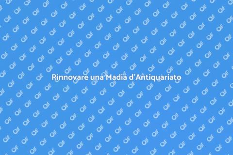 Ristrutturare Madia d'Antiquariato