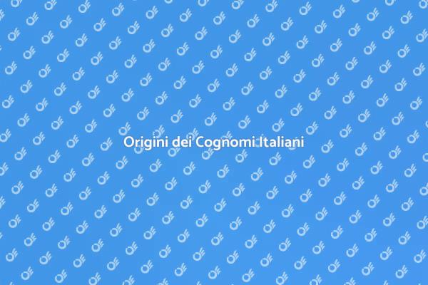 Etimologia dei Cognomi in Italia
