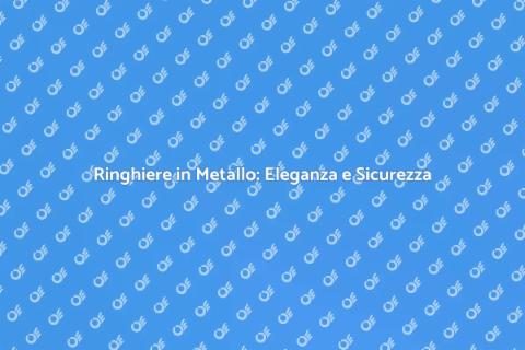 Ringhiere Moderne: Design e Funzionalità