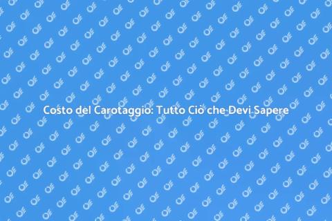 Carotaggio: Costo e Vantaggi Servizio