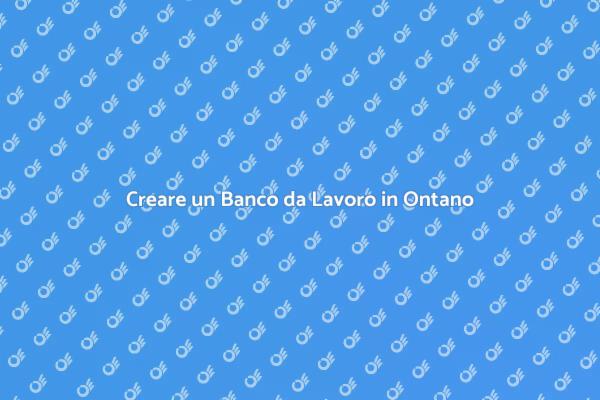 Banco da Lavoro in Ontano: La Scelta Perfetta