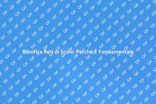 Bonifica Reti di Scolo: Un Necessario Intervento