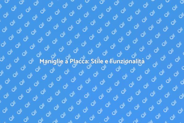 Eleganza delle Porte con Maniglie a Placca