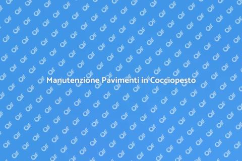 Levigatura Pavimenti in Cocciopesto