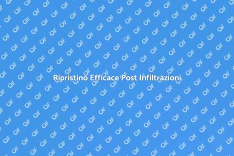 Ripristino Danni da Acqua Efficace