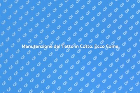 Pulire un Tetto in Cotto: Guida Pratica