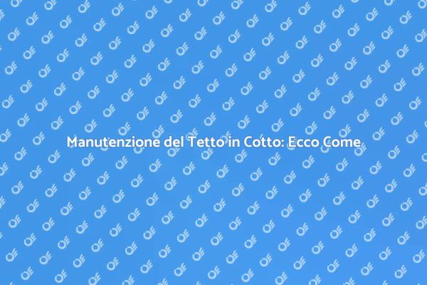 Pulizia e Cura del Tetto in Cotto