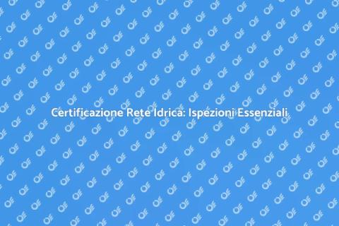 Ispezione Idraulica Completa per Casa