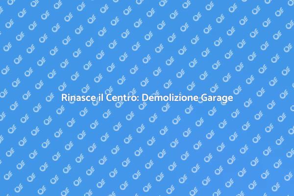 Valorizzazione Spazi Urbani: Garage Dismesso