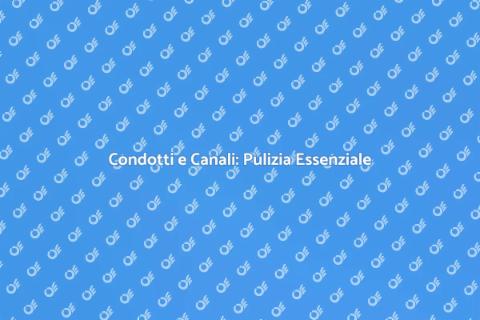 Pulizia Condotti e Canali: Salute Casa