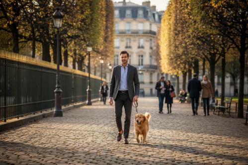 portare spasso un cane