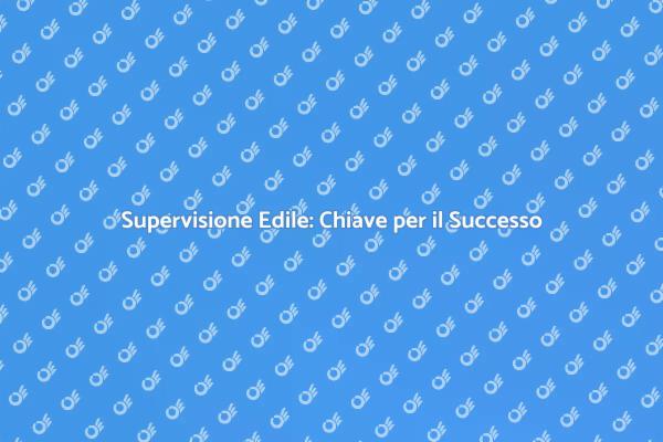 Supervisione Lavori: Fondamentale per il Successo