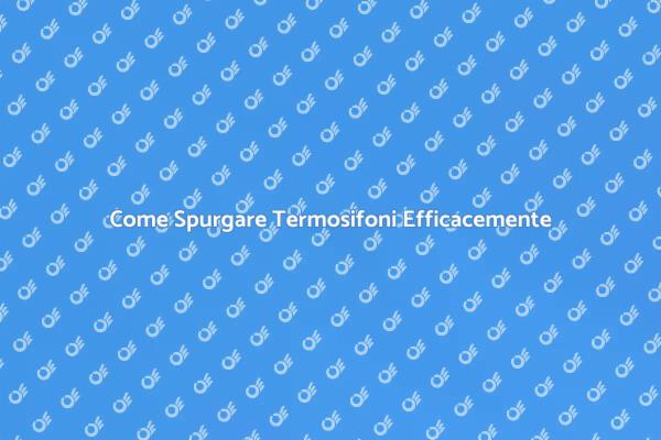 Guida al Spurgo dei Termosifoni