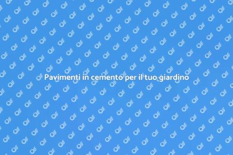 Pavimento in cemento per giardino
