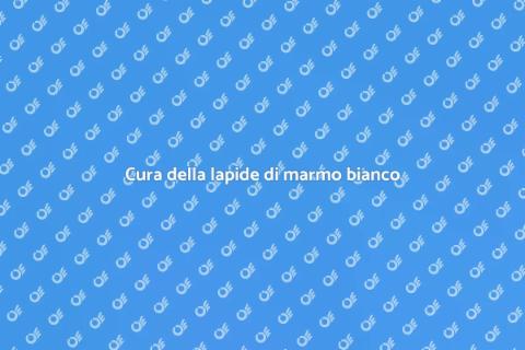 Manutenzione lapide di marmo bianco