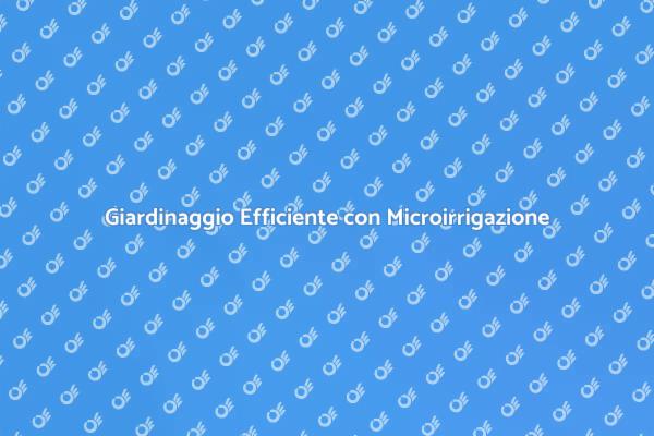 Irrigazione Efficace per il Tuo Giardino