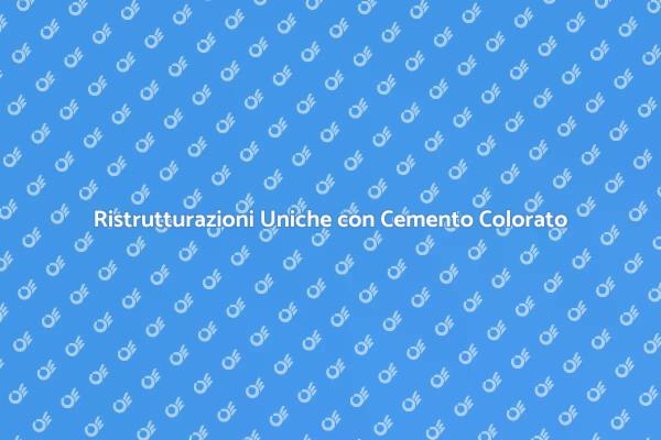 Cemento Colorato: Innovazione per la Casa