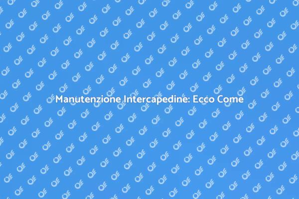 Intercapedine: Riparazioni Necessarie