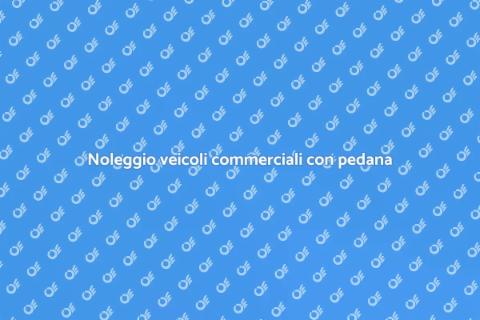 Affittare veicolo commerciale con pedana