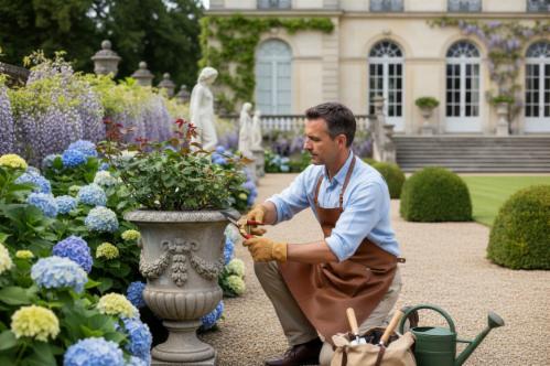 un giardiniere per la gestione del giardino