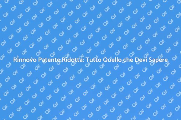 Rinnovo Patente Ridotta: Semplifica il Processo