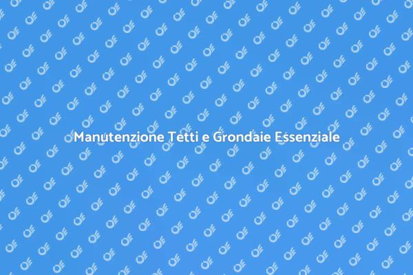 Cura e Riparazione di Tetti e Grondaie