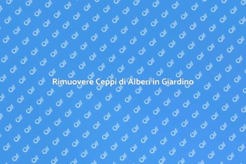 Triturare Ceppi di Alberi in Giardino