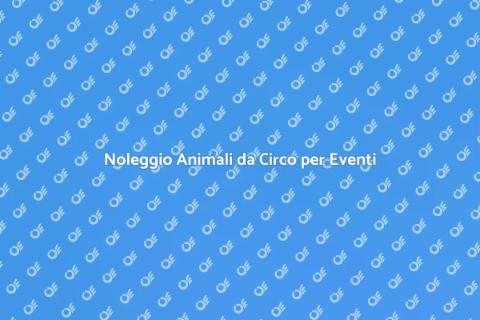 Affitto di Animali da Circo Unico