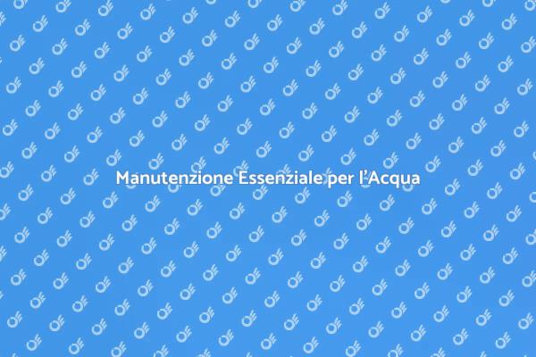 Manutenzione Acqua: Fondamentale per Salute