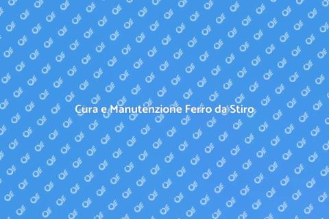 Manutenzione Ferro da Stiro Essenziale