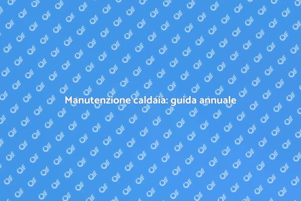 Perché controllare la caldaia ogni anno