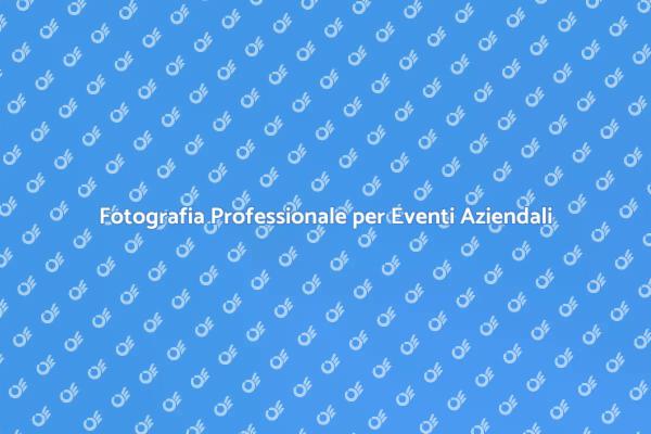 Cattura i Tuoi Eventi con Professionalità