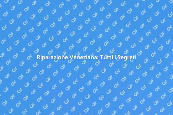 Come Riparare una Veneziana Facile e Veloce