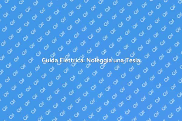 Sfreccia con una Tesla Noleggiata