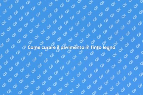 Manutenzione pavimento in finto legno