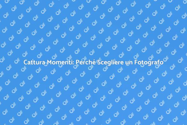 Fotografia Professionale: Momenti Indelebili