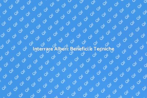 Interrare un Albero: Guida Pratica
