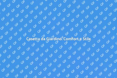 Casetta in Legno da Giardino Isolata