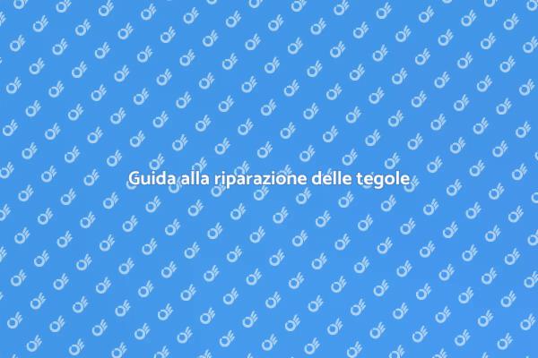 Come riparare le tegole del tetto