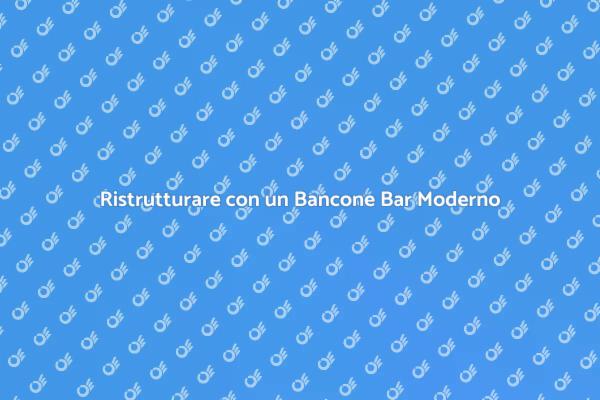 Il Tocco di Stile di un Bancone Bar