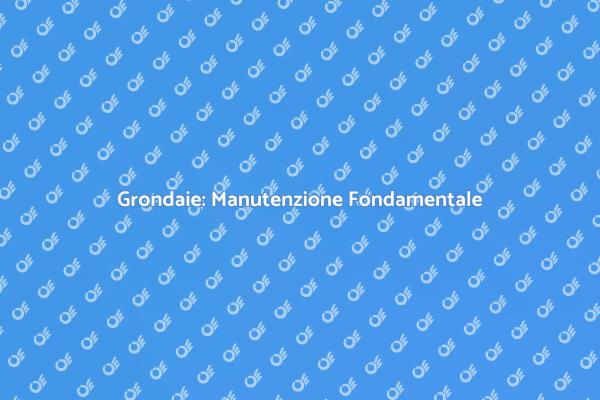 Grondaie: Essenziali per la Sicurezza