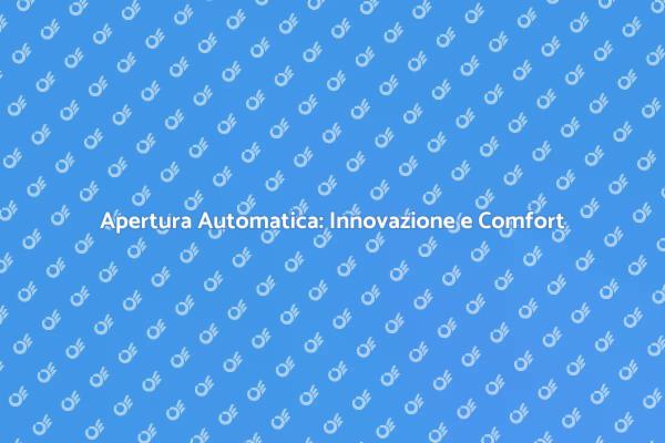 Innovazione nel Comfort Quotidiano