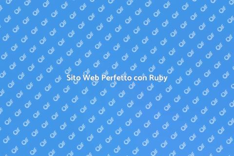 Creazione Sito Web con Ruby