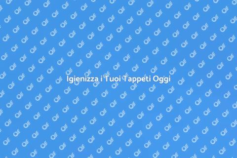 Lavaggio e Igienizzazione Tappeti