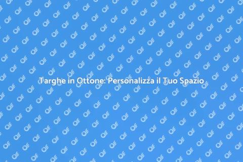 Incisione di Targhe in Ottone Eleganti