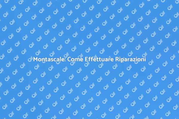 Riparazione Montascale: Ecco Come Fare
