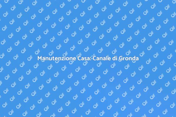 Proteggi la Tua Casa con il Canale di Gronda
