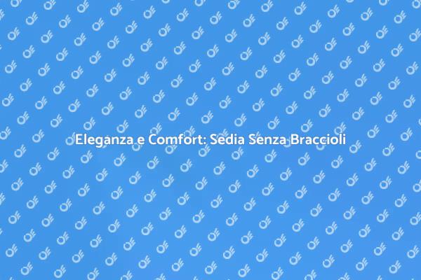Sedia Senza Braccioli per il Tuo Bar